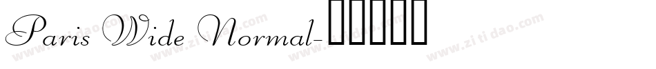 Paris Wide Normal字体转换